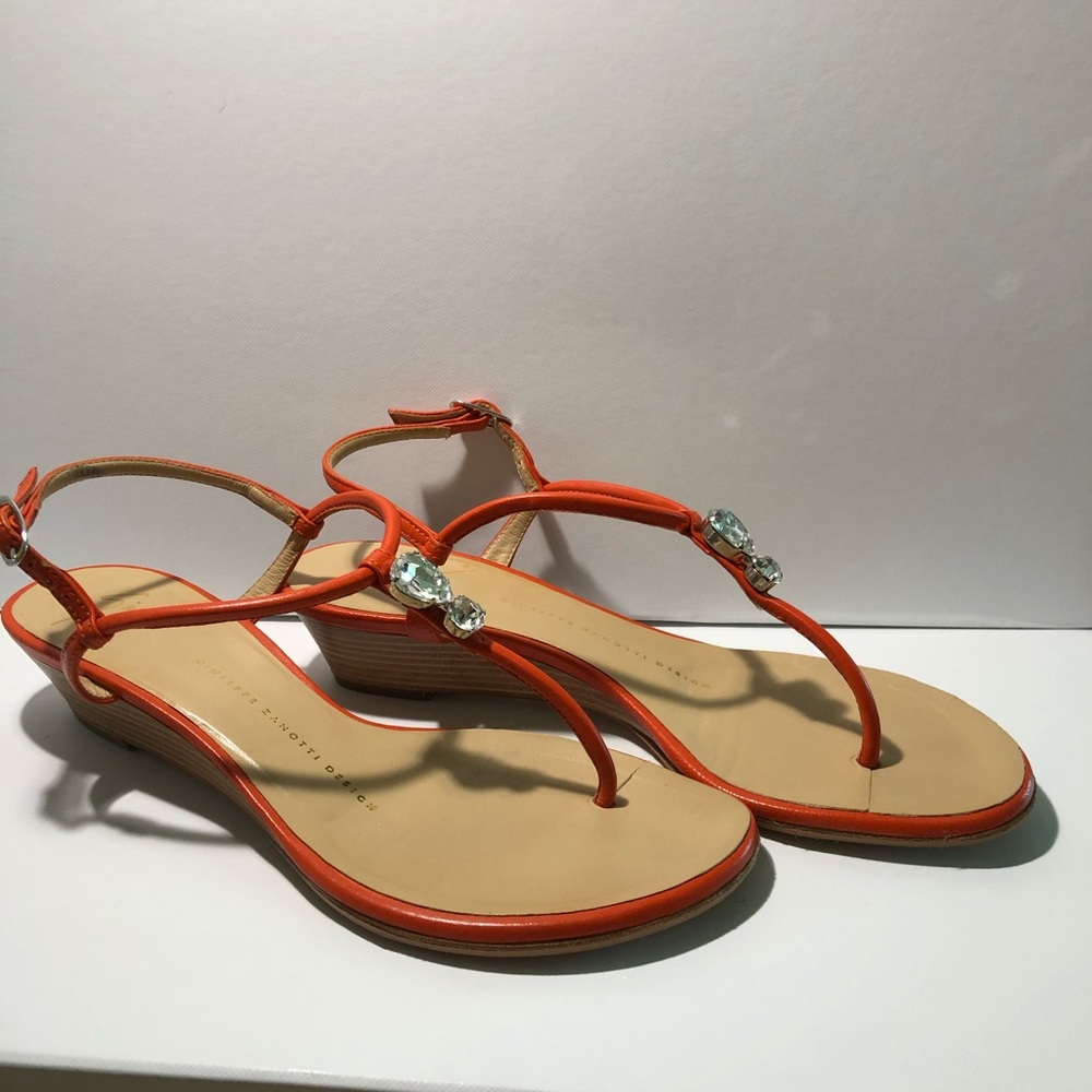 Giuseppe Zannotti Design orange heeled sandals